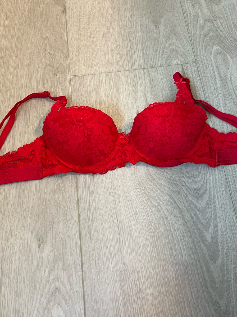 Red Lace Underwire Bra